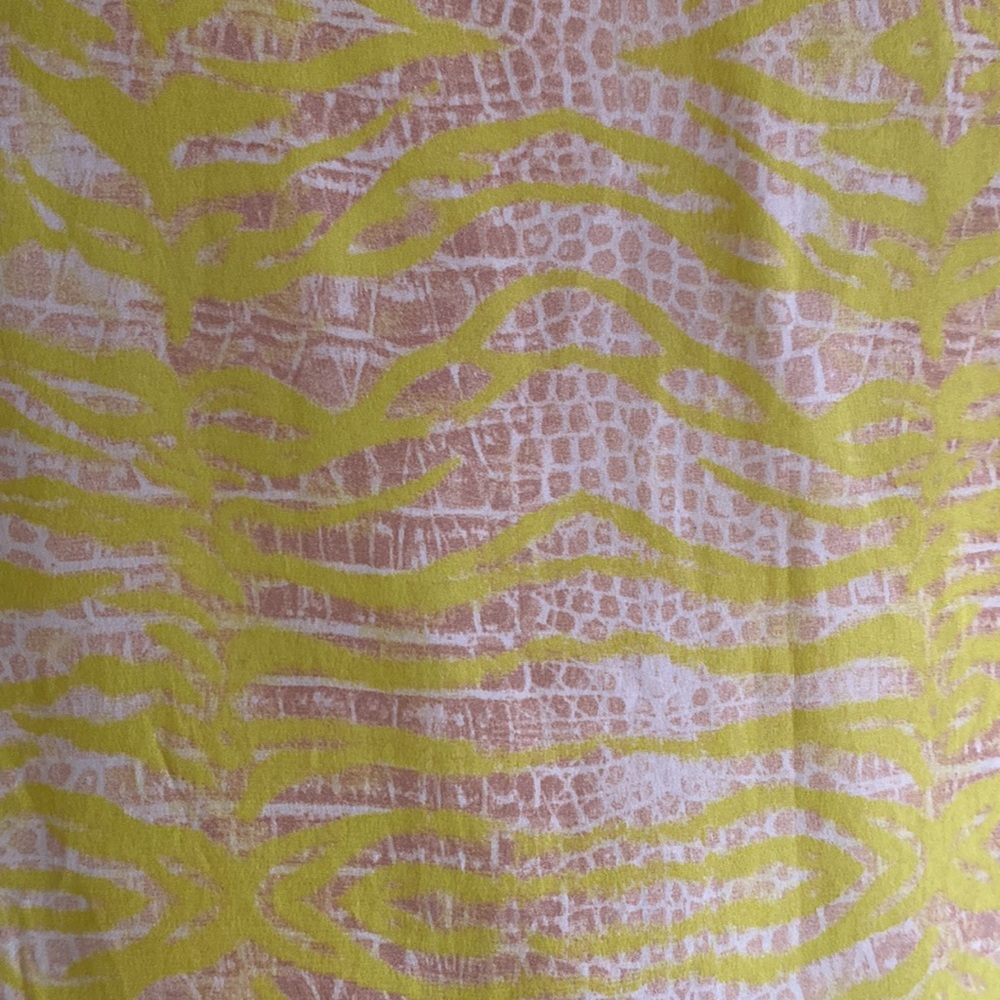 Equipment Yellow Printed Short Sleeve Silk Blouse - Picture 3 of 5